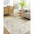 Alburgh Oriental Machine Woven Polyester Area Rug in White/Teal/Orange-1546390732