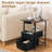Floor Lamp With Side Table, 2 Drawers & Charging Station - Adjustable 3 Color Temperature Reading Light, USB/Type C/AC Outlets For Living Room, Bedroom & Home Office