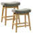 Linen Gray Seat/Natural Frame