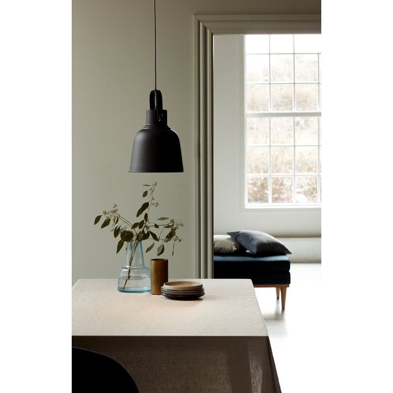 Adrian 1 - Light Single Pendant, Black, 222cm H x 16cm W x 16cm D
