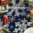 Snowflakes Christmas Table Runner, Seasonal Winter Holiday Kitchen Dining Table Decoration For Home Party Decor-786691766-786691767