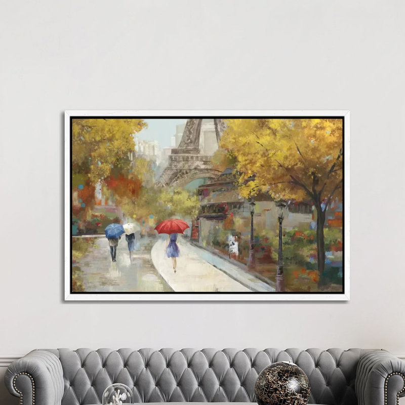 Amant De Marche by Allison Pearce - Painting on Canvas, White Framed Canvas, 152.5 cm H x 101.5 cm W