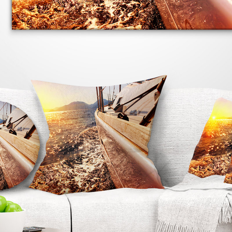 Coussin Yacht, 18 po x 18 po, Coussin décoratif