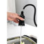 Robinet de cuisine rétractable en acier inoxydable, noir mat, poignée simple, 3 options de débit d'eau, robinet de finition noir avec rétractable, acier, modes, fonctionnalité avancée-722635257