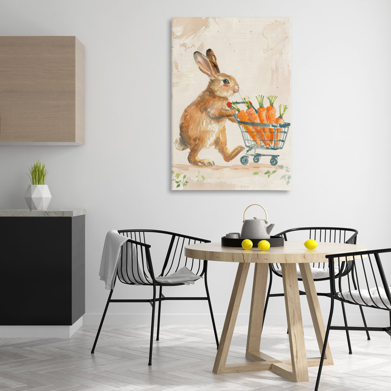 «Carrot Connoisseur Rabbit» par Petals Prints Design, H 45 po x l 30 po
