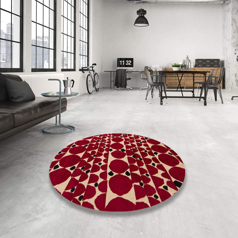 Abstract Indoor Rug, Round 8'