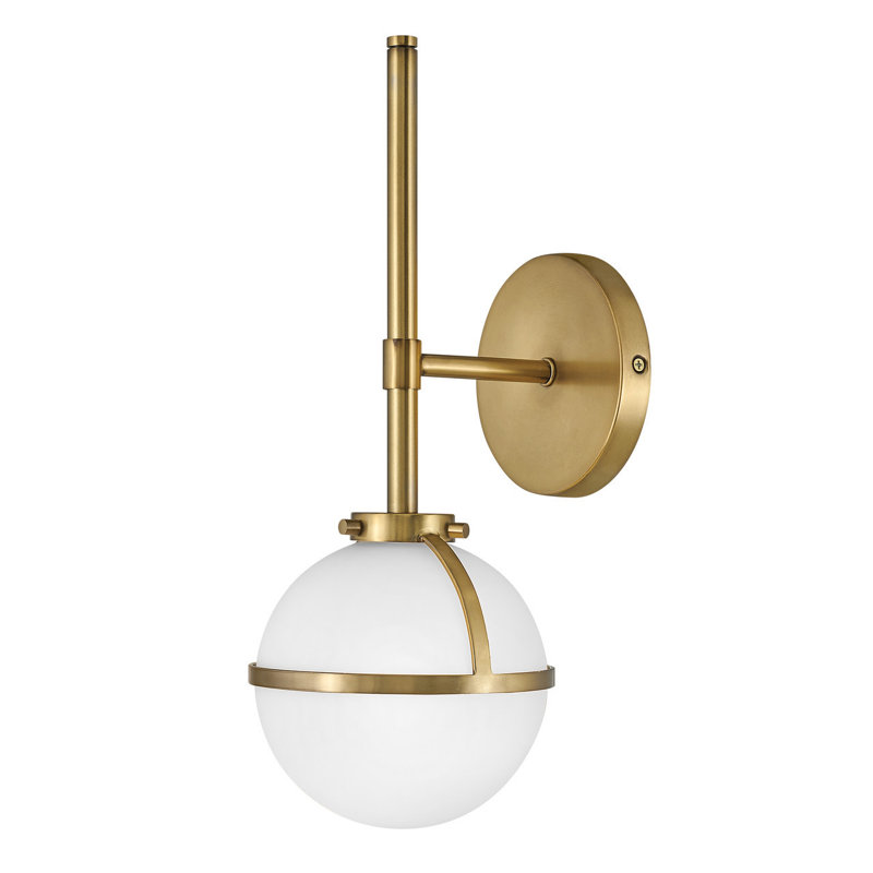 Adneta 1-Light Dimmable Wallchiere, Laiton héritage