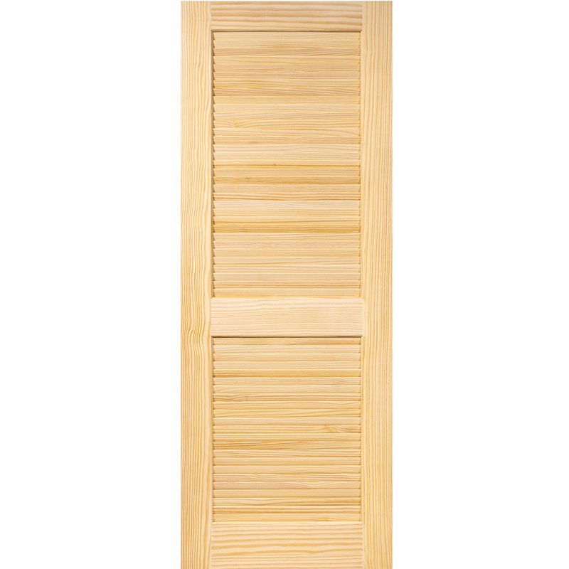 Porte standard à lamelles en bois massif sans finition, 28 po x 80 po