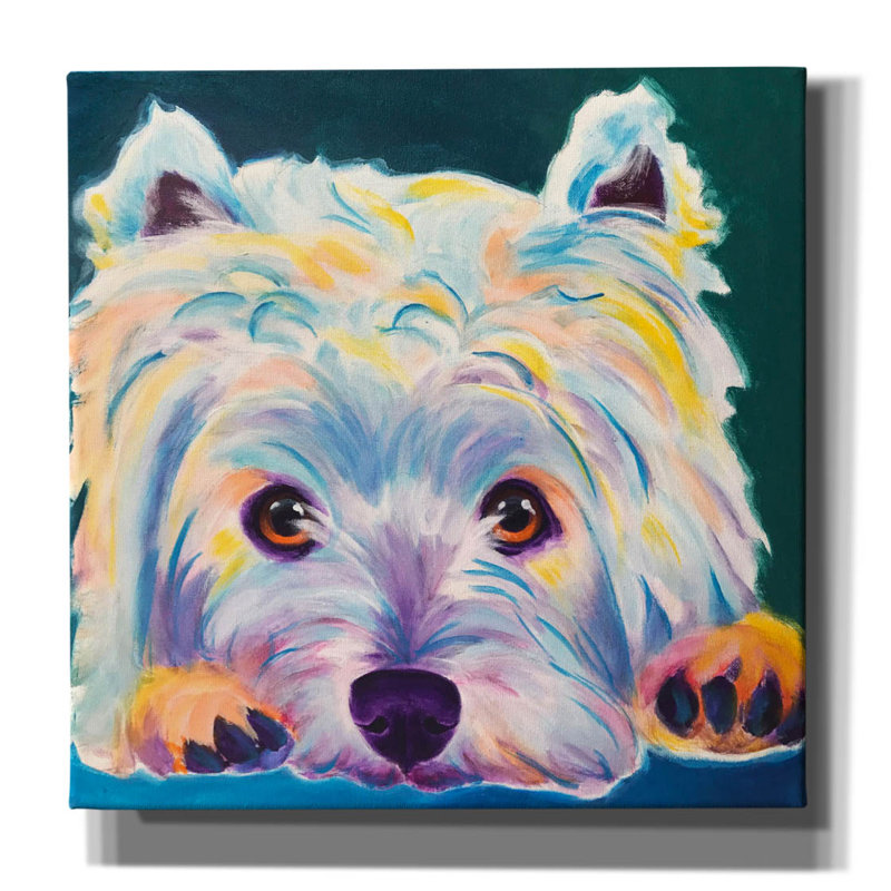«Westie - Chispy 2» par Dawg Painter, H 12 po x l 12 po x P 0,75 po