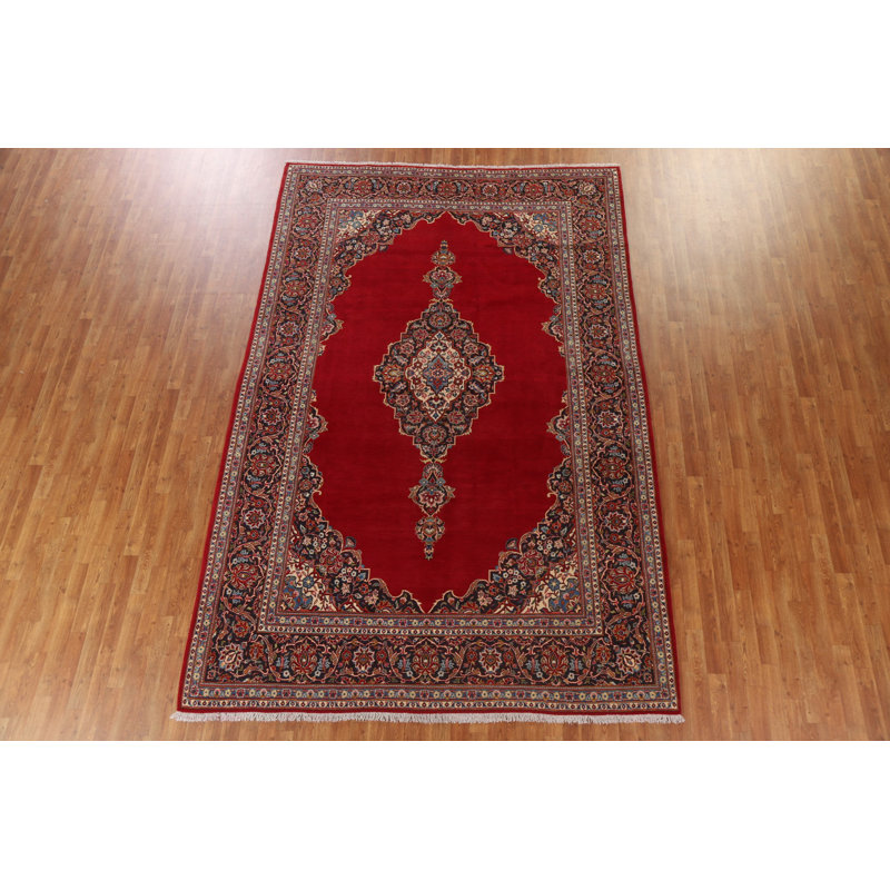 Tapis persan traditionnel Kashan noué à la main 8 x 12