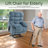 Vayun 40.55" W Oversized Chenille Lay Flat Liftable Power Recliner, Massage, Heater-742170020