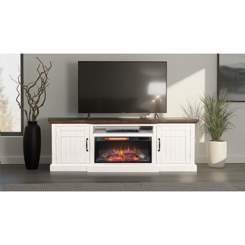Console multimédia 63 po avec foyer électrique Sunny Designs, 27"H x 63"L x 17"W