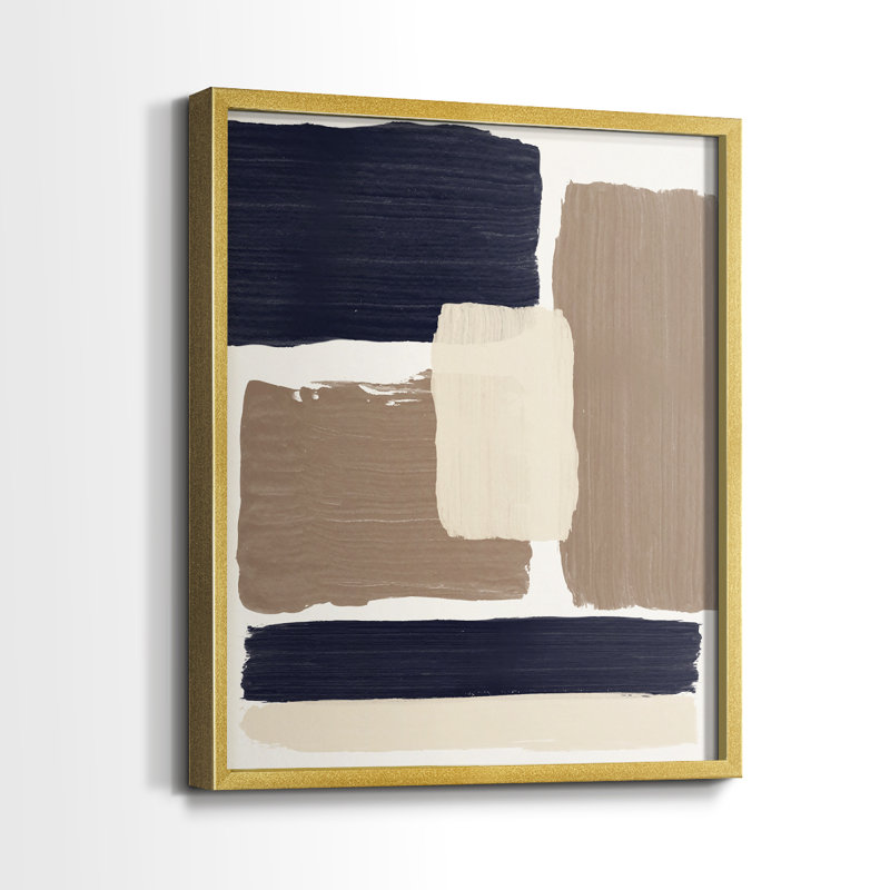 Reproduction encadrée Crosby Sands - bois massif, H 15 po x l 12 po, Doré