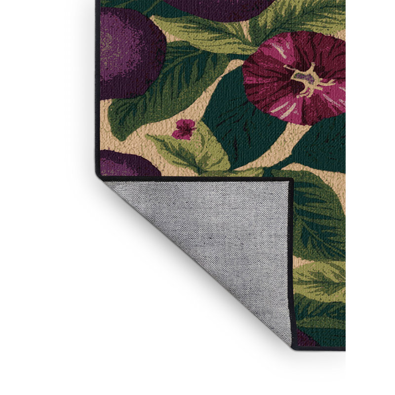 Washable Passion Fruit Hawaiian Area Rug, Round 8'