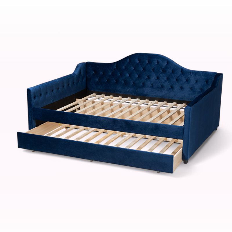 Freya Upholstered Daybed, Queen, Blue