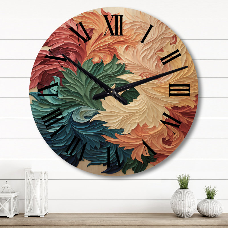 Horloge murale en bois Anyan, Grand