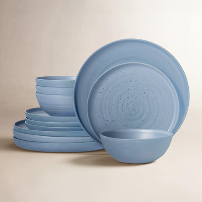  12 Piece Stoneware Dinnerware Set - Service For 4