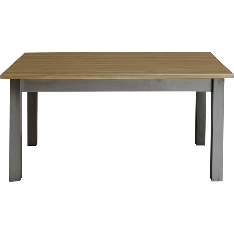 Carey Extendable Pine Solid Wood Dining Table, Grey/Brown/Blue, Leach-coloured, 78cm H x 120cm L x 78cm W
