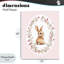Plaque murale Spring Gingham Rabbit, design par Christine Simpson Art