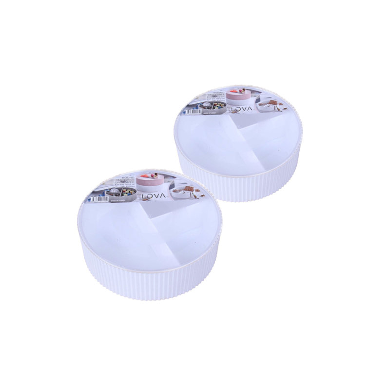 Ensemble de bacs de rangement en plastique, Blanc