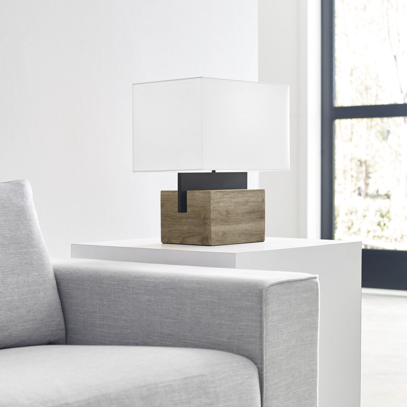 Slab Table Lamp, Nightshade Black, 18" H x 16" W x 10.5" D
