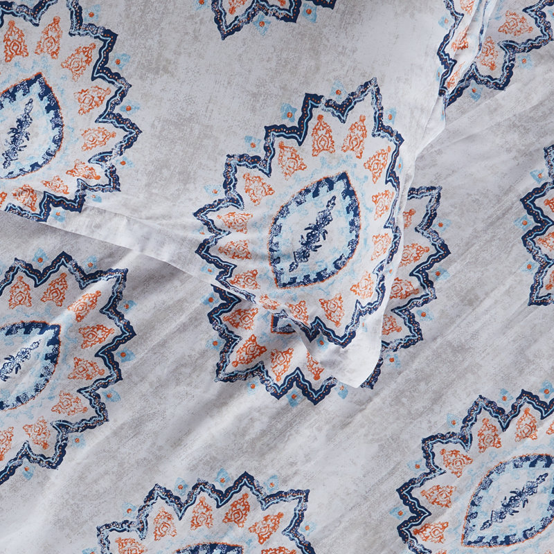 Polyester Twill Damask Duvet Cover, King Duvet Cover + 2 Shams