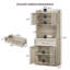 Armoires de rangement pour garde-manger 70,8 po avec tiroir et tablettes réglables-121621559