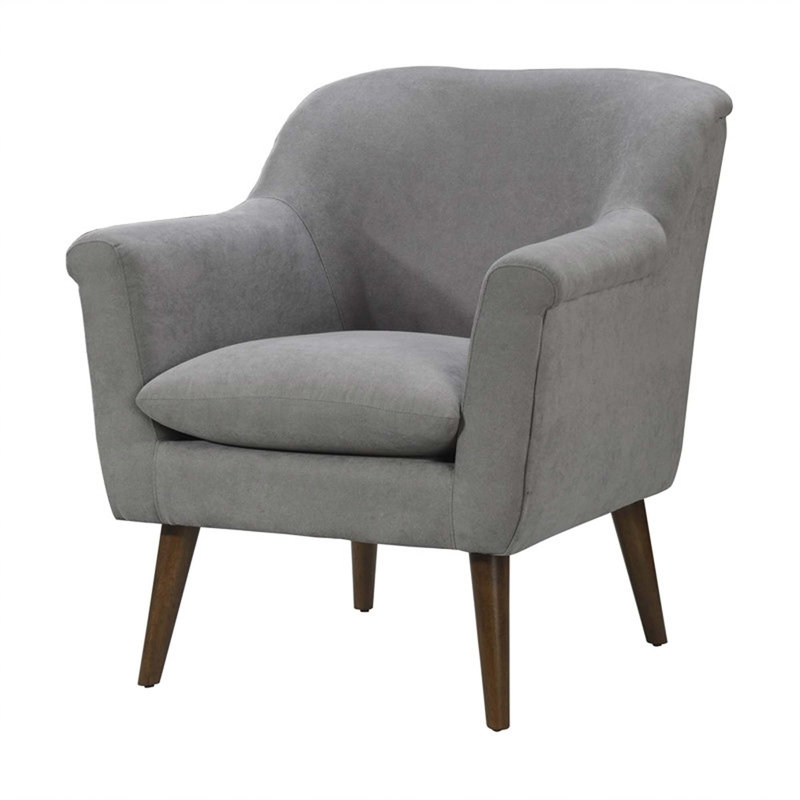 31.5"W Steel Gray Woven Fabric Oversized Armchair, Gray