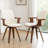 Modern Upholstered Leather Swivel Dining Chairs-583661913