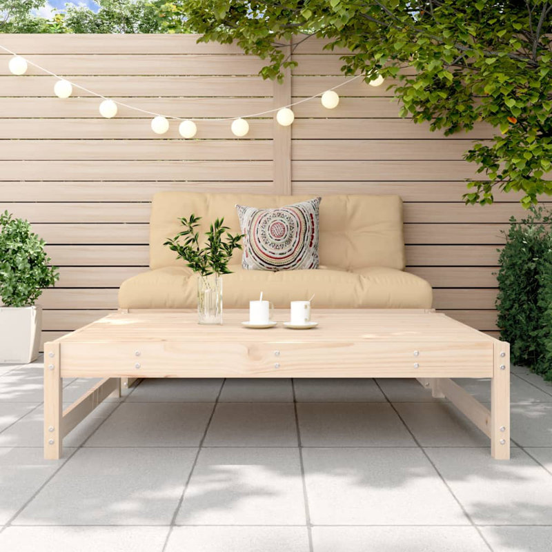 Shawnee Outdoor Ottoman, Oak
