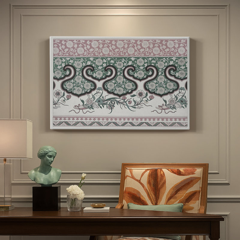 Papier peint frise / motif de bordure-William Morris-Toile tendue avec châssis-c. Fin du 19e siècle, 32 x 48