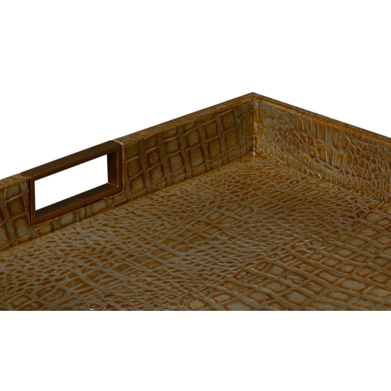 Shagreen Decorative Tray, Green