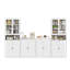  4-Piece Metal Pantry Cabinet with Adjustable Shelves & Anti-Tip Safety，for Kitchen, Living Room.