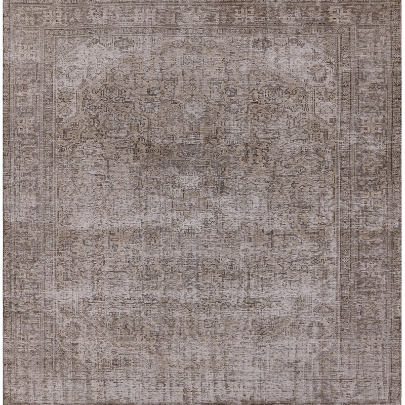 Tapis oriental gris Sana, Carré 3 pi