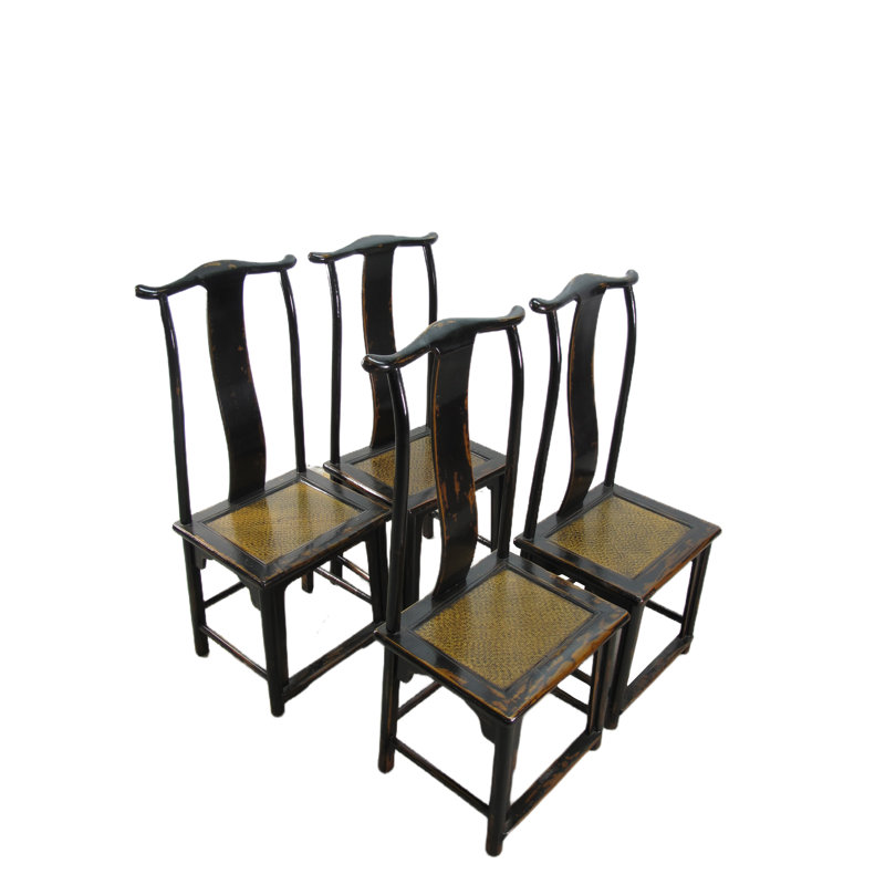 Chaise d'appoint à dossier bas Asian Classic, Noir