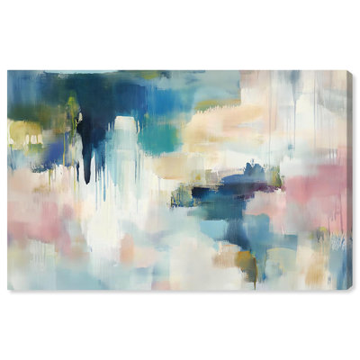 Art Remedy, tons froids, toile abstraite, pervenche pâle II