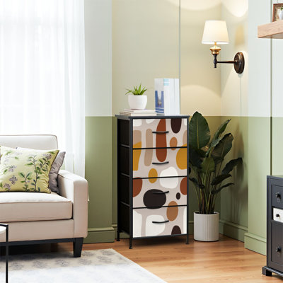 Commode pour commode de chambre à coucher pour commode et commode à tiroirs en tissu avec rangement à 4 tiroirs