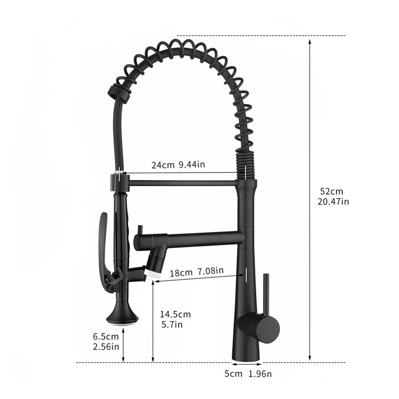 AWZTOO Pull Down Kitchen Faucet