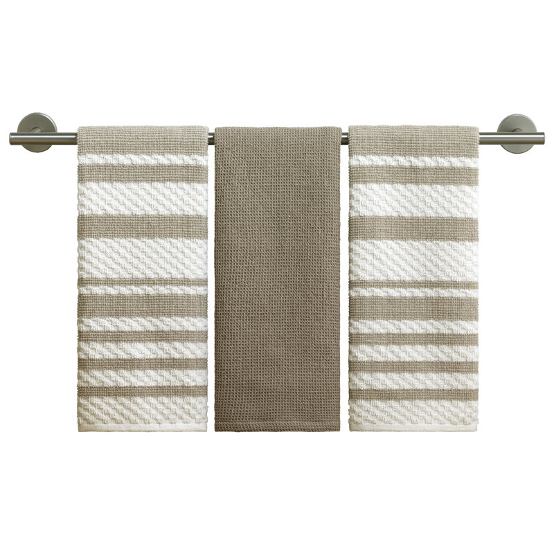 Izod Essex 3-Piece Kitchen Towel Set, Linen