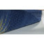 Tapis en laine / coton tissé à la main Bennett en bleu foncé / jaune-21774243