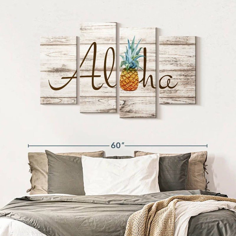 Ensemble de 4 pièces Aloha, H 52 po x l 32 po x P 1,25 po