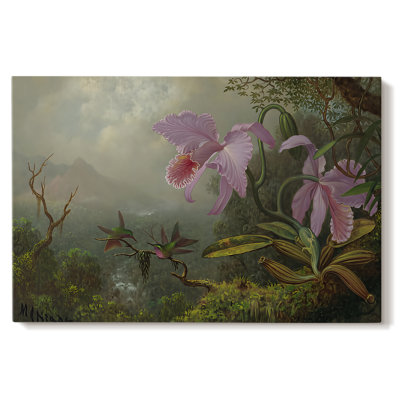 Cattleya Orchid and Three Brazilian Hummingbirds-Martin Johnson Heade-Gallery Wrapped Canvas-1871