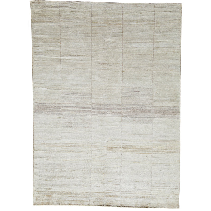 Rumi Silk Coconut Area Rug, Rectangle 7'9" x 10'9"