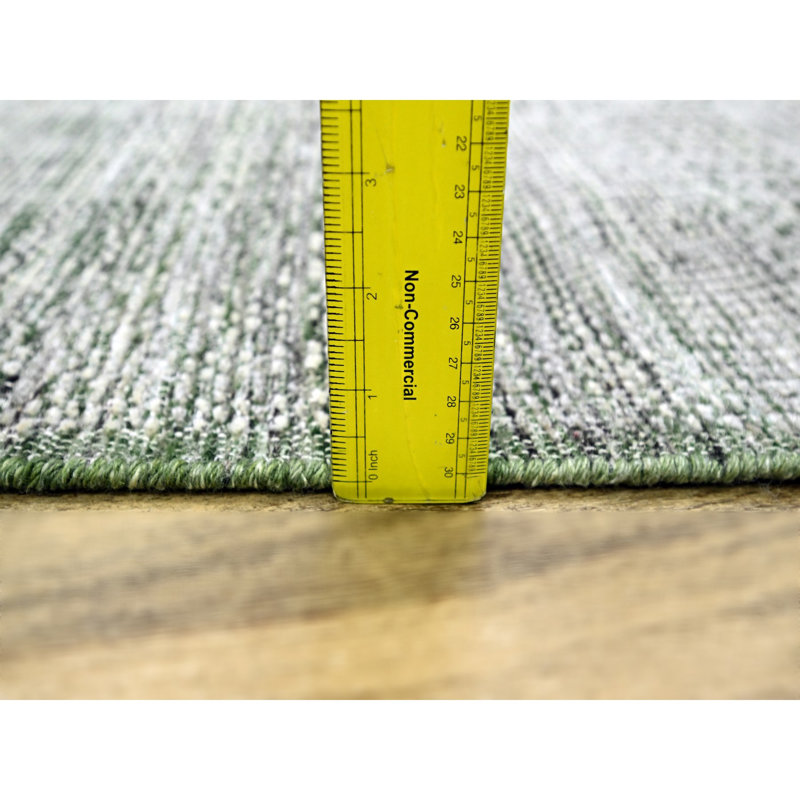 Tapis en laine noué à la main 2 pi x 3 pi blanc et vert oxydé 2E4BC9717DFC4F06B9E5A1DCA2D2DEE1