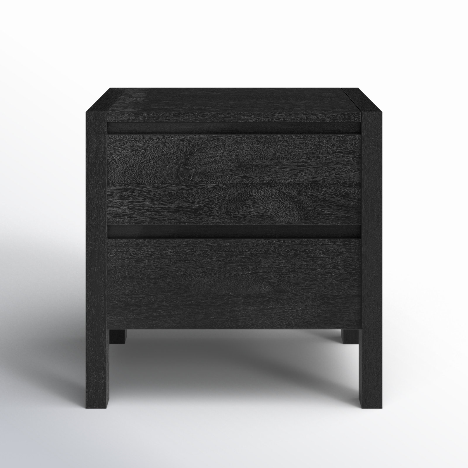Varick 2-Drawer Mango Nightstand, Black