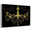 Toile tendue avec galerie Golden Chandelier-1784626264