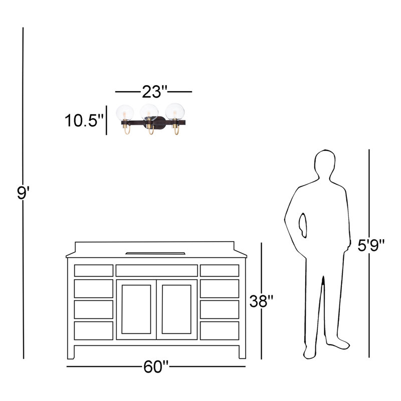 Éclairage pour meuble-lavabo à intensité variable Avenger