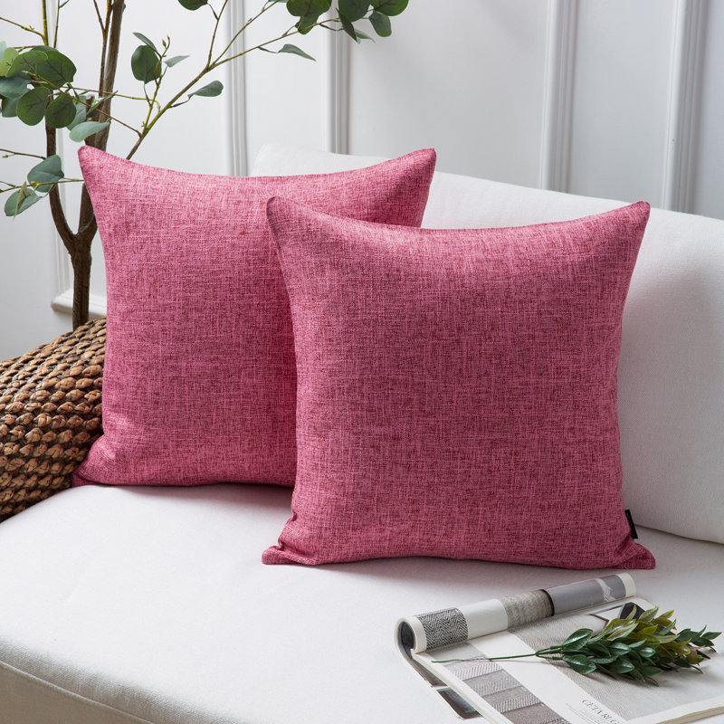 Square Throw Cushion, Blue, 18" H x 18" W, Pillow Cover Only - No Insert