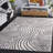 Madee Temple Bcf/Jute/Latex/Overlock Abstract Rug in Beige/Black-782255692