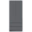 Warren 2 Door 2 Drawer Combi Wardrobe - Modern No-Handle Design, Soft-Close Hinges, Scratch-Resistant Finish